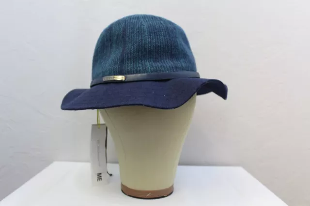New BCBGeneration Womens Wool Hat String Band Trim Large Floppy Brim Adjustable