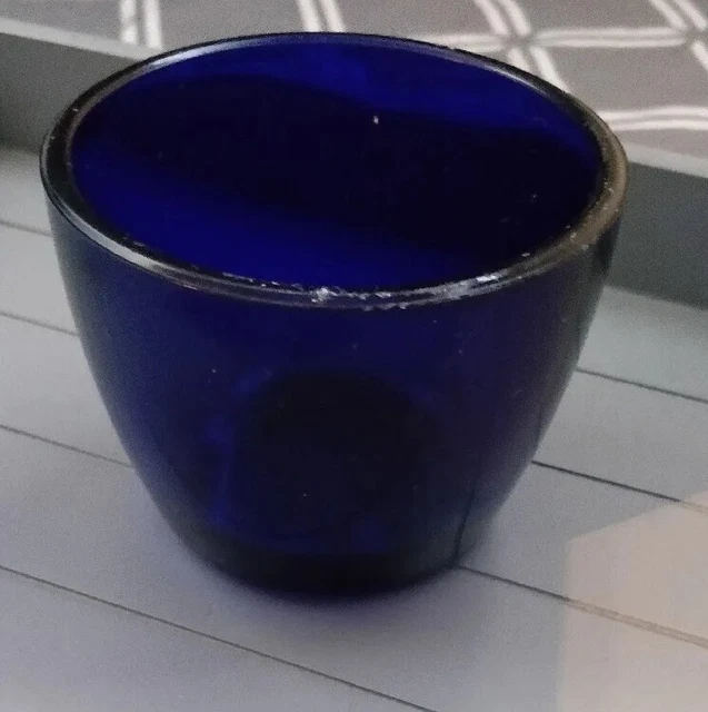 Antique Bristol Blue Colbalt Glass Liner