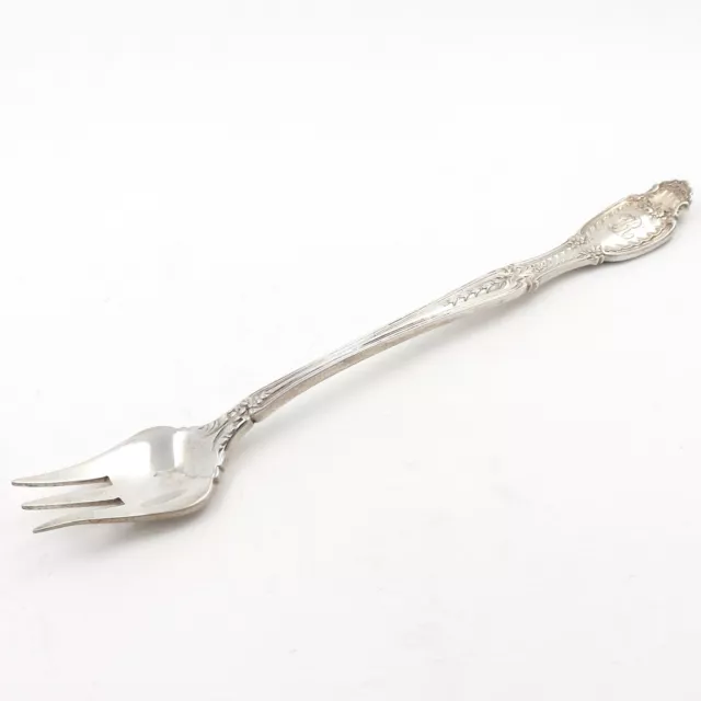 Victorian Tiffany Co Sterling Silver 1892 Richelieu Oyster Fork Monogrammed