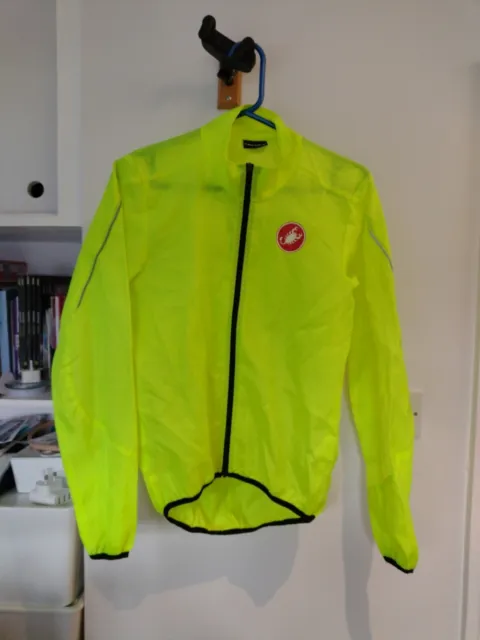 Castelli Lightweight Cycling Jacket Size Small High Vis