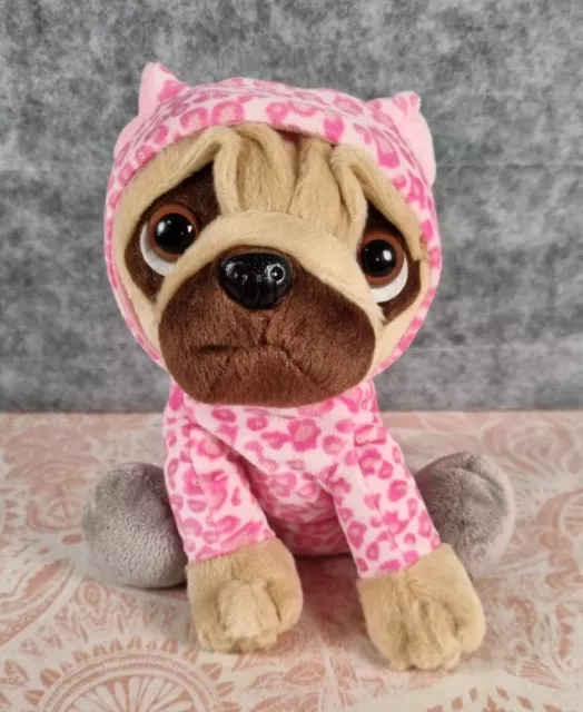 KEEL TOYS PUGSLEY Love Plush Pug Dog Pink Unicorn Hoodie Soft Toy Puppy 20.00 PicClick AU