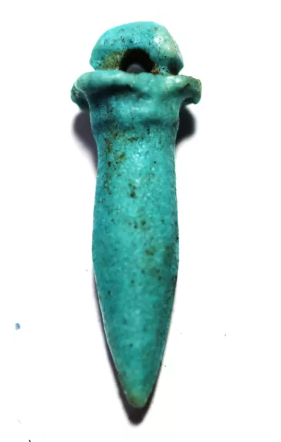 Zurqieh -Ad10303- Ancient Egypt.  Papyrus Sceptre Faience Amulet. 600 - 300 B.c