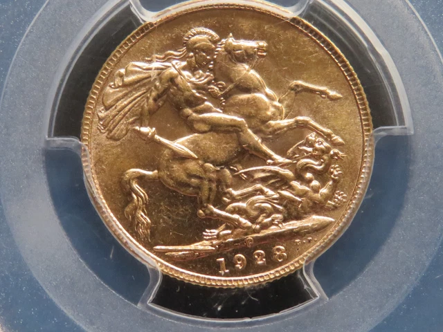 Australia.  1928 Perth - Sovereign..  Full Lustre - gEF/aUNC..  PCGS AU58