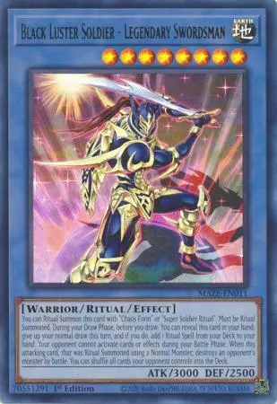 Black Luster Soldier - Legendary Swordsman MAZE-EN011 Ultra Rare 1st Edition