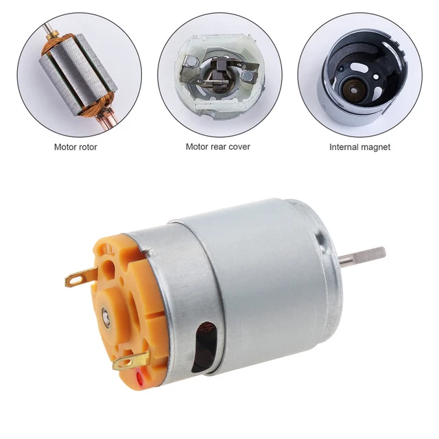 RS380 DC 12V Motor 26500RPM Micro Motor with Shield Ring for Juicer Vacuum