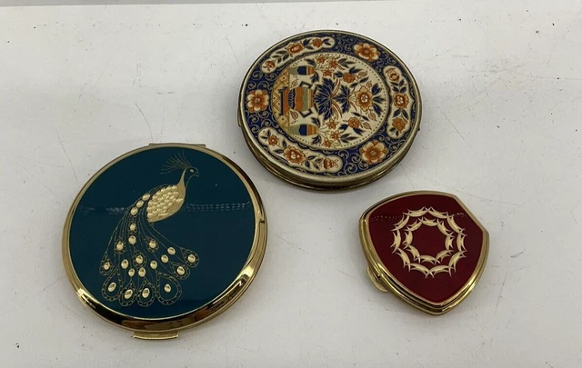 Stratton England Vintage Powder Compacts Bellissimi Design da Collezione