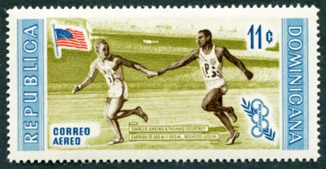 DOMINICAN REPUBLIC 1958 11c SG754 mint MNH FG Olympic Games Melbourne AIR a ##W8