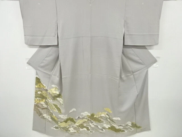 6494930: Japanese Kimono / Vintage Iro-Tomesode / Embroidery / Mist & Pine / Art