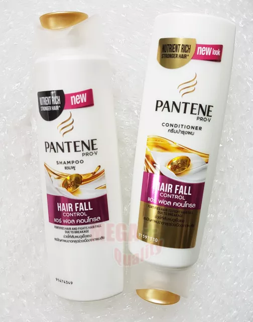 Set PANTENE Pro-v Hair Fall Control Shampoo + Conditioner Reduce Hairfall 140ml.