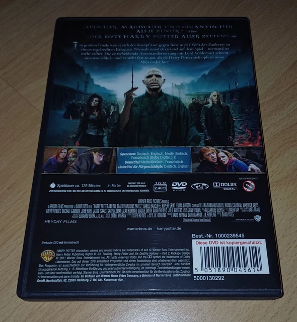 DVD &HARRY POTTER und die Heiligtümer des Todes" (Teil 2) !!! EUR 1,99
