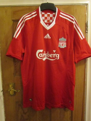 Liverpool 2008/2009 FOOTBALL Pioggia Con Cerniera E Cappuccio Felpa Allenamento Adidas Originale 