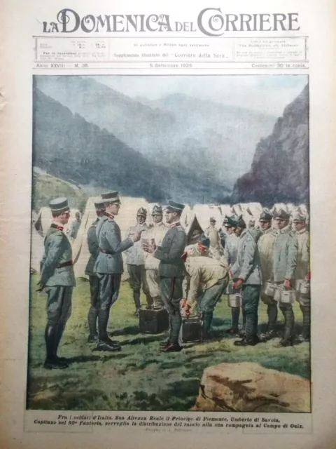 La Domenica del Corriere 5 September 1926 Nobile Randazzo Hindenburg Alpini Duce