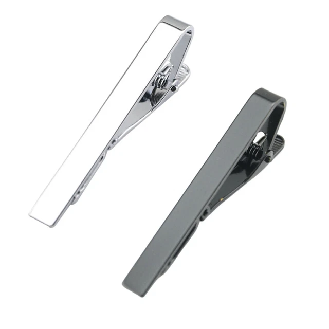 Mode Hommes Femmes Métal Simple Cravate Cravate Bar Fermoir Clip Pince Pin