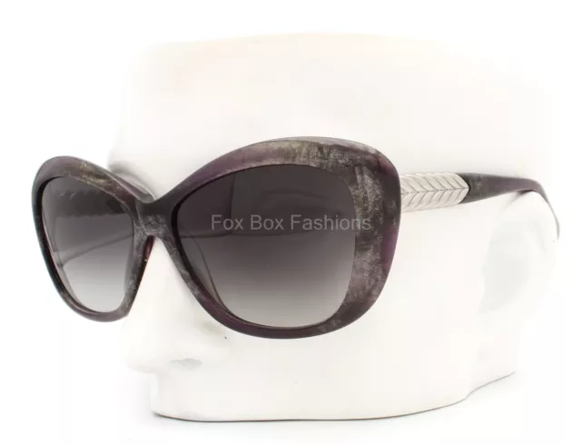 David Yurman DY 053 07S Sunglasses Gray & Purple with Sterling Silver Chevron