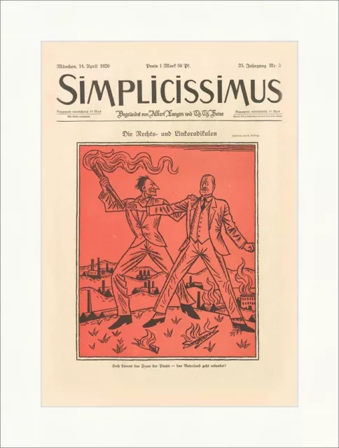 Titelseite der Nummer 3 von 1920 Erich Schilling Simplicissimus 1272