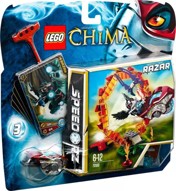 LEGO Legends of CHIMA il cerchio di fuoco Razar costruzioni giochi 70100 New