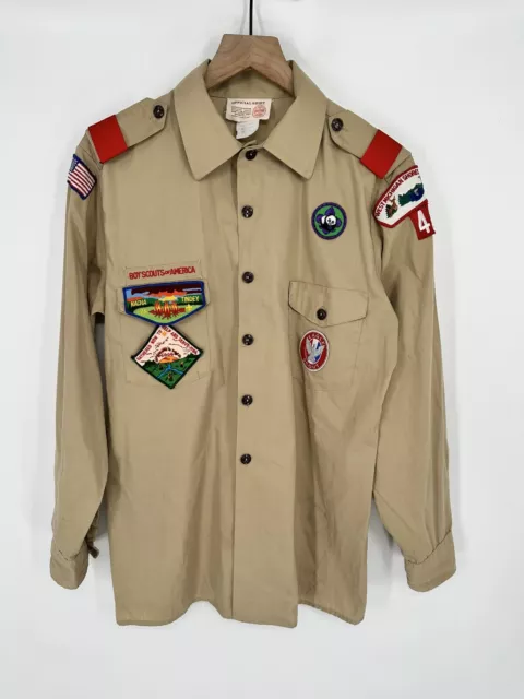 Vintage Boy Scouts of America Men’s Uniform Shirt Long Sleeve USA Size Medium