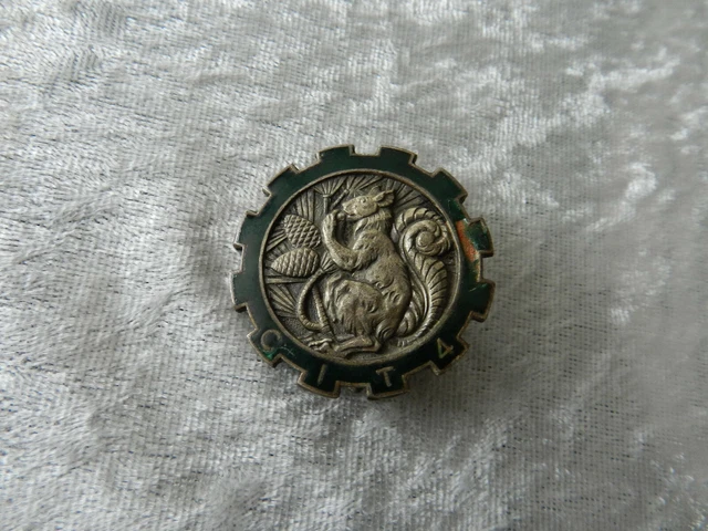 BROCHE INSIGNE DE Fonction Ancien Laiton Émaillé Commissaire EUR 22,00