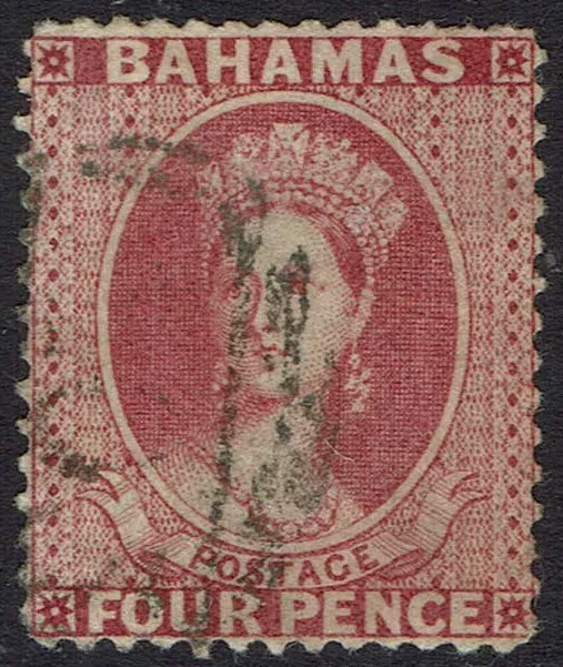 Bahamas 1863 Qv 4D Wmk Crown Cc Perf 14 Used