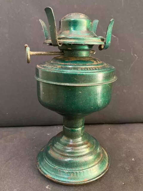 Vecchio Vintage Raro Verde Colore Kay Kkhapl Rustico Ferro Cherosene Olio Tavolo 2