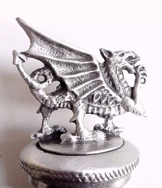 Wales Welsh Dragon Cork & Pewter Wine Or Spirit Bottle Stopper 3