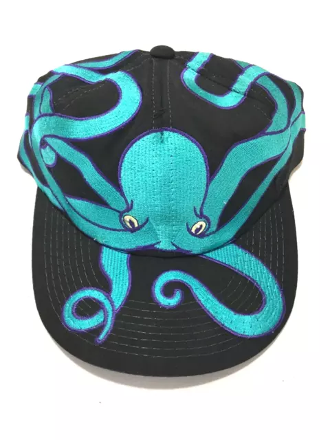 PACIFIC PARK SANTA MONICA PIER OCTOPUS All OVER EMBROIDERED AQUA COLOR NICE