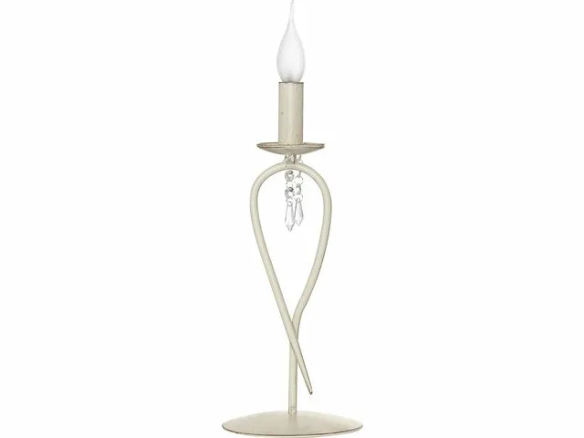 Elegante Tischleuchte Bianco Stile Liberty Antico con Vetro Lampada da Scrivania