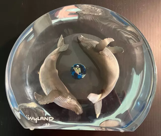Rare Signed WYLAND AP Acrylic Lucite HUMPBACK PLANET Whales Sculpture Ltd. Ed. Rare Signed WYLAND AP Acrylic Lucite HUMPBACK PLANET Whales Sculpture Ltd. Ed.
