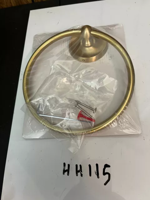 NEW -SHELF PULL-  Gatco Designer II Towel Ring in Brushed Brass 5053 -