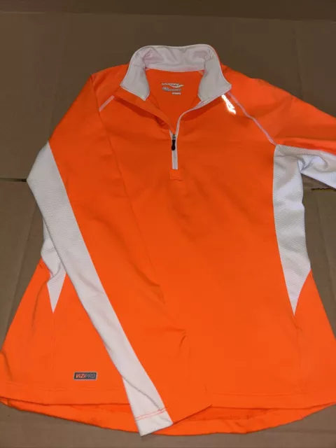 Saucony Women’s Half-Zip Running Pullover ViZiPRO Orange Size Medium