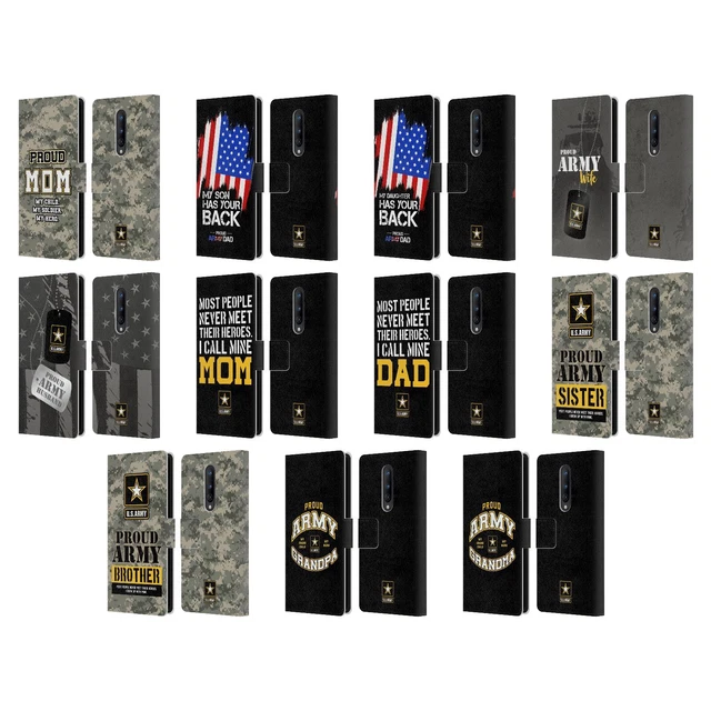 Official U.s. Army® Family Designs Leather Book Wallet Case For Oneplus Phones