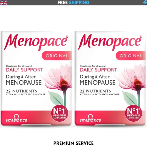 2XVitabiotics Menopace - No. 1 Original Menopause Support Supplement 30 Tablets
