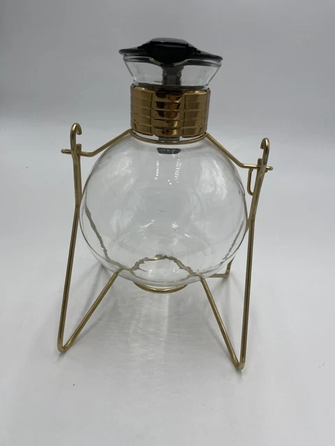 Vintage Cory Clear Glass Coffee Pot Carafe Server Art Deco DAL candle Warmer Vintage Cory Clear Glass Coffee Pot Carafe Server Art Deco DAL candle Warmer