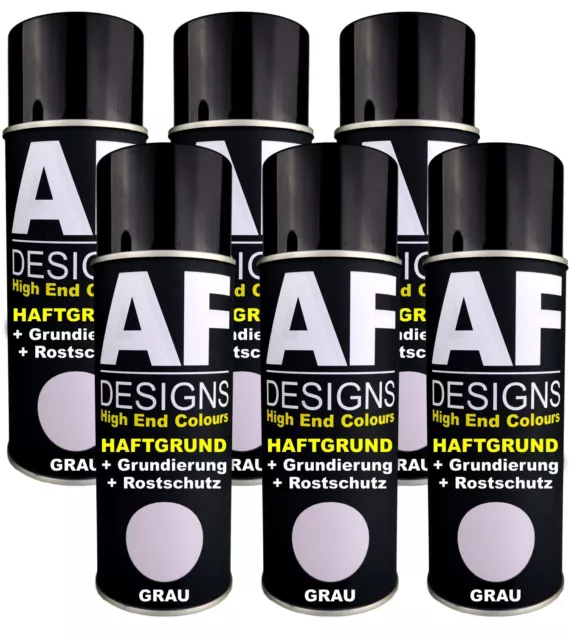 6x Haftgrund Spraydose grau Grundierung Rostschutz Autolack