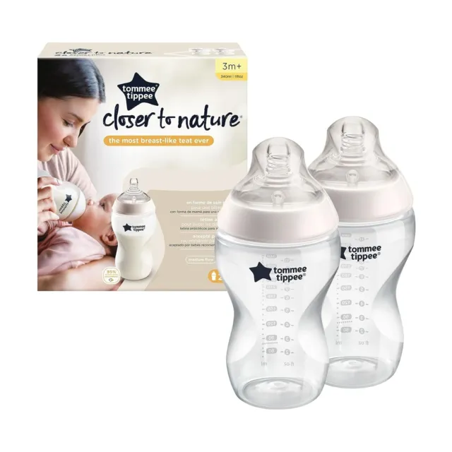 Tommee Tippee Closer to Nature Babyflaschen, Natürlich geformter Trinksauger mit