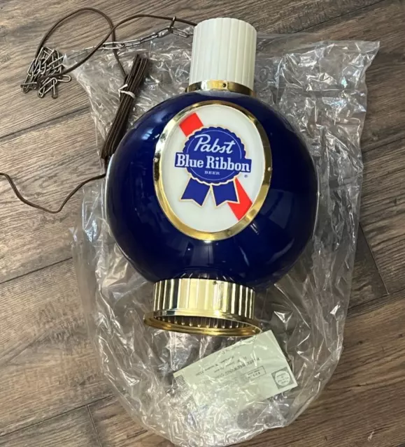 NOS NEW Vintage  Pabst Blue Ribbon Beer PBR Hanging Lamp Light   READ
