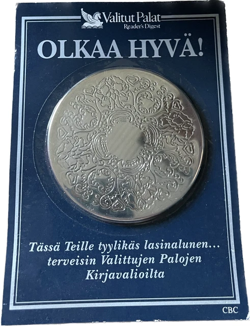 Silver Plated Coaster New In Pack Valitut Palat Drink