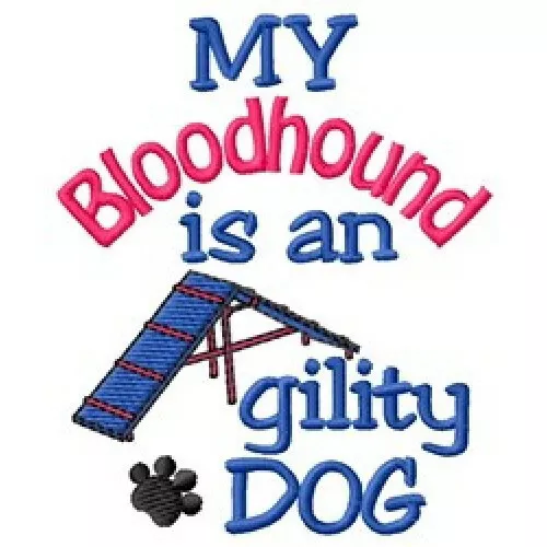 My Bloodhound is An Agility Dog Ladies T-Shirt - DC1790L Size S - XXL
