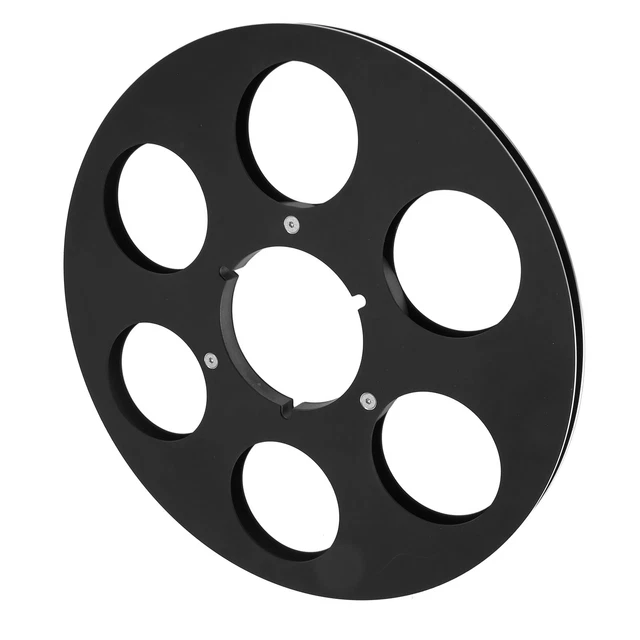 (Black)10.5 Inch Empty Tape Reel Sound Tape Empty Reel Stainless Steel Screws