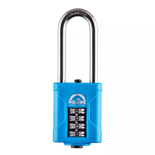 SQUIRE CP40S & CP50S All-Weather Long Shackle Combination Padlock - CP50S/2.5 Bo