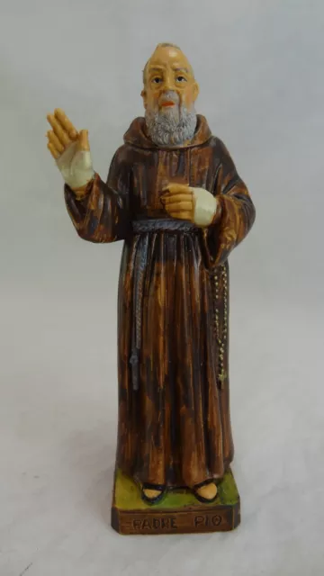 Padre Pio 12.5Cm / Figurine Religieuse Creche / Resine S180 / Italy