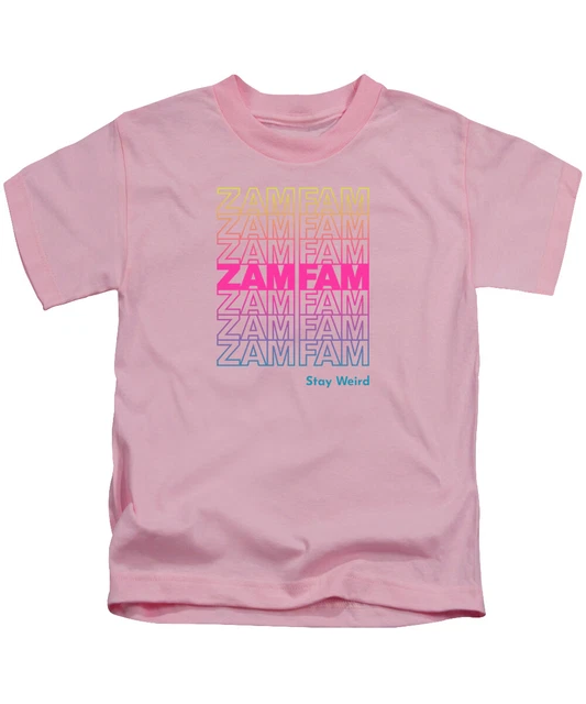 T-shirt bambini Zamfam (Stay Weird) Rebecca Zamolo maglietta top ragazzi ragazze youTuber