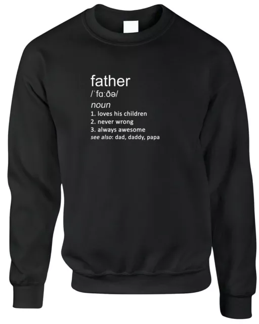 Father Definition Mens Sweatshirt Funny Joke Gift Father's Day Dad Daddy Cool