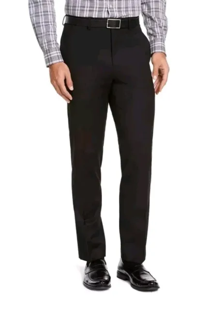 Izod 47307 Mens Black Classic-Fit Medium Suit Pants Size 34W x 30L New with Tags