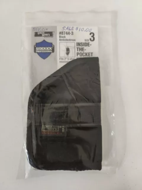 Uncle Mikes  Inside-the-Pocket Holster Black Size 3 Ambi 8744-3 USA
