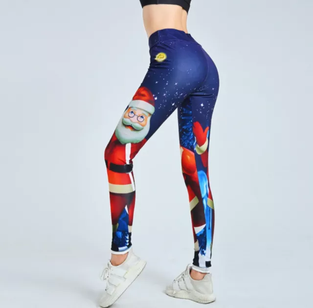 Christmas Leggings for Girls and Women Sports Yoga Pants Digital 3D Printed