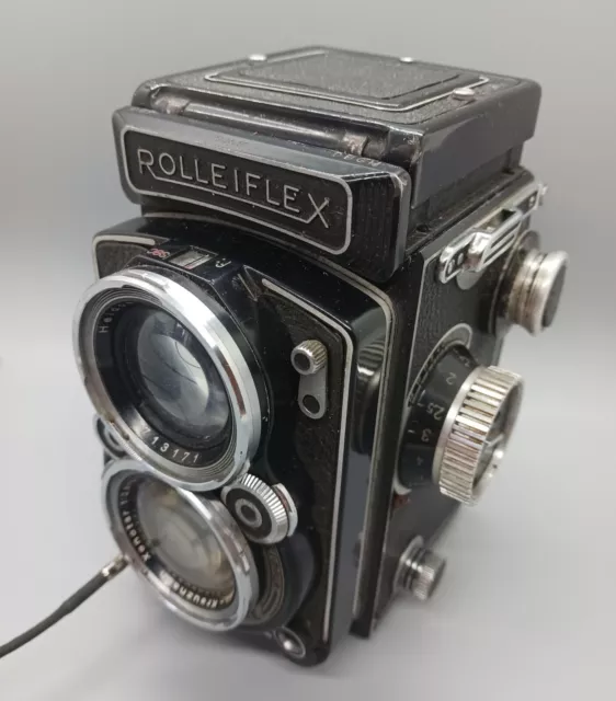 Rolleiflex 2.8C Xenotar con accesorios manuales filtros placas de cabeza panorámica 35 mm
