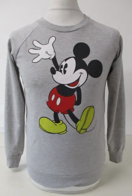 T-shirt a maniche lunghe Disney, TOPOLINO, grigio, junior, adatta a 34" petto