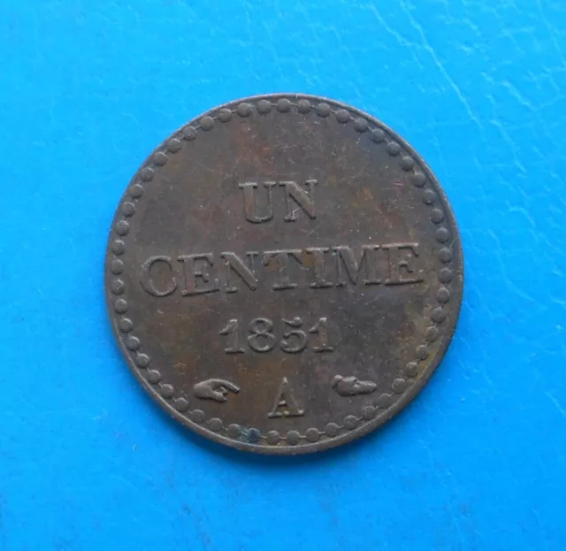 2ème République , 1 centime Dupré 1851 A Paris