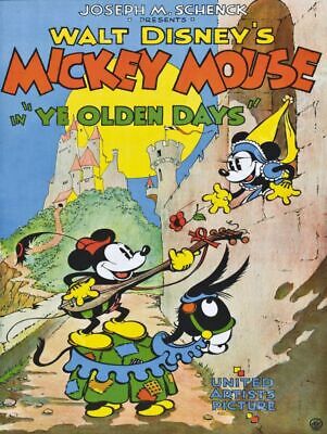 Walt Disney NEW Metal Sign: Mickey & Minnie Mouse - Ye Olden Days Cartoon